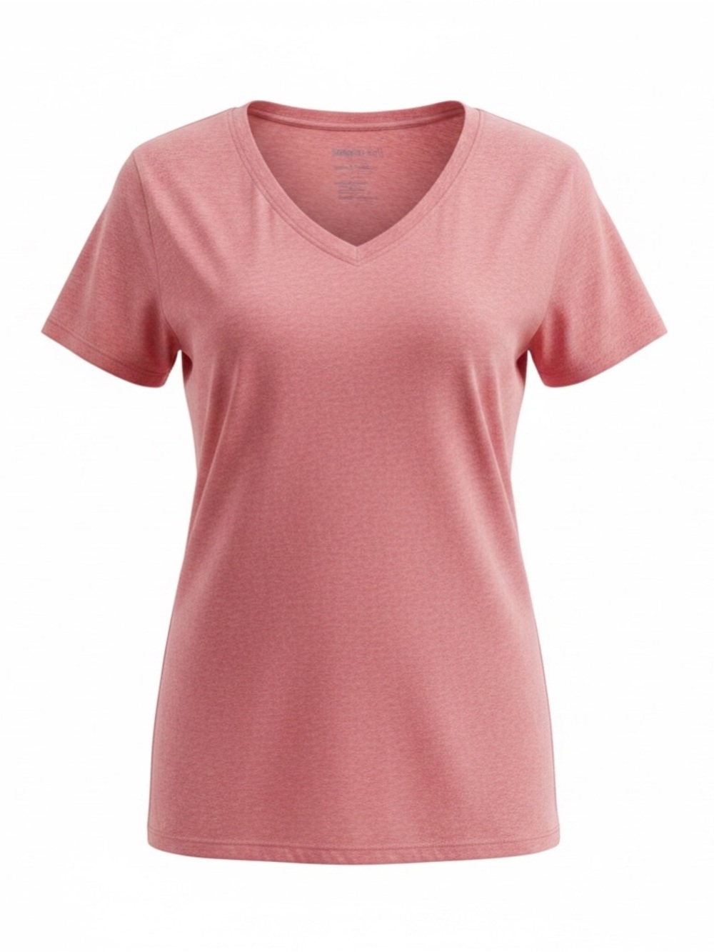 Eddie Bauer Heathered Rose V-Neck Short Sleeve Tee size XL
